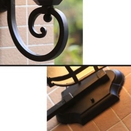 Lampă europeană de perete retro Lampă de exterior cu un singur cap, sticlă mată, rezistentă la apă