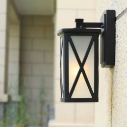 Lumină de exterior, modernă, simplă, impermeabilă, coloană pătrată, perete, coridor de curte
