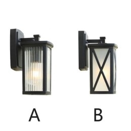 Lumină de exterior, modernă, simplă, impermeabilă, coloană pătrată, perete, coridor de curte
