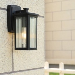 Lumină de exterior, modernă, simplă, impermeabilă, coloană pătrată, perete, coridor de curte