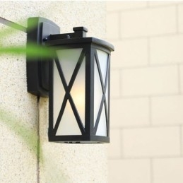 Lumină de exterior, modernă, simplă, impermeabilă, coloană pătrată, perete, coridor de curte