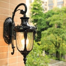 Lumină europeană de exterior, impermeabilă, cu un singur cap, pentru curte, coridor, grădină
