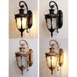 Lumină europeană de exterior, impermeabilă, cu un singur cap, pentru curte, coridor, grădină