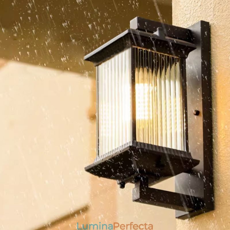 Lumină chinezească de exterior, sticlă impermeabilă, pentru curte, coridor, grădină, balcon