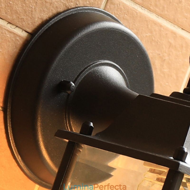 Aplic de perete de exterior european, coloană pătrată rezistentă la apă, pentru curte, grădină, balcon