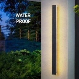Aplică de perete modernă lungă de exterior aplice de perete IP 44 pentru verandă, terasă, grădină