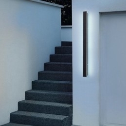 Aplică de perete modernă lungă de exterior aplice de perete IP 44 pentru verandă, terasă, grădină