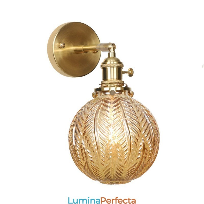 Lampă modernă Bean cu abajur din sticlă