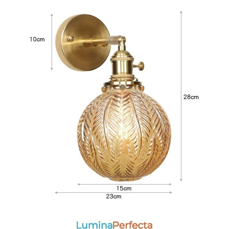 Lampă modernă Bean cu abajur din sticlă