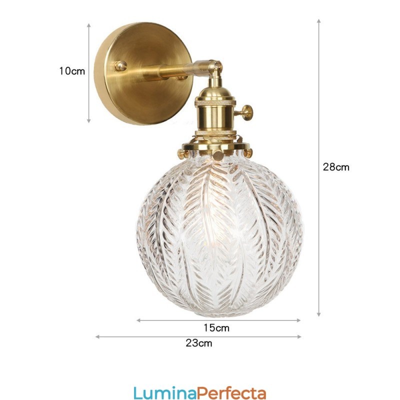 Lampă modernă Bean cu abajur din sticlă