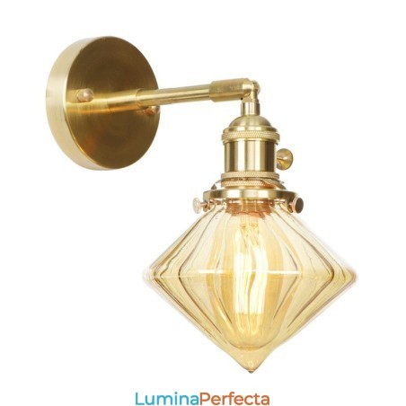 Lampă de perete modernă cu abajur din sticlă Lampă de perete modernă cu abajur din sticlă