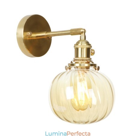 Lampă modernă Bean cu abajur din sticlă