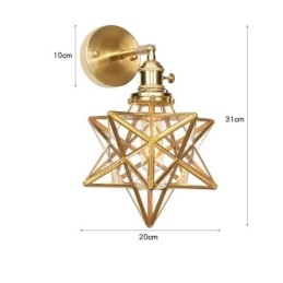 Lampă de perete modernă cu abajur din sticlă