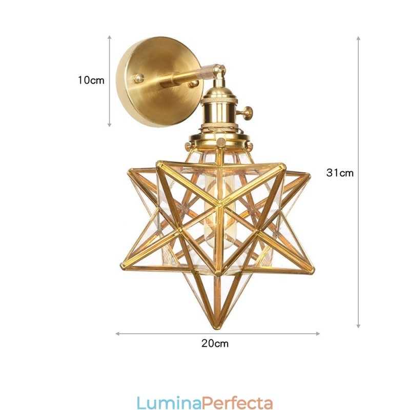 Lampă de perete modernă cu abajur din sticlă