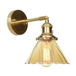 Lampă de perete modernă cu abajur din sticlă