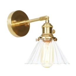 Lampă de perete modernă cu abajur din sticlă