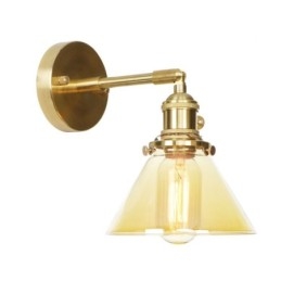 Lampă de perete modernă cu abajur din sticlă
