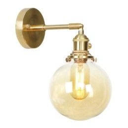 Lampă de perete modernă Bean cu abajur din sticlă