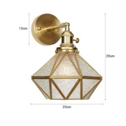 Lampă de perete modernă cu abajur din sticlă