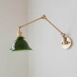 Lampă de perete modernă cu abajur din sticlă