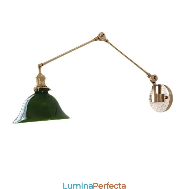 Lampă de perete modernă cu abajur din sticlă