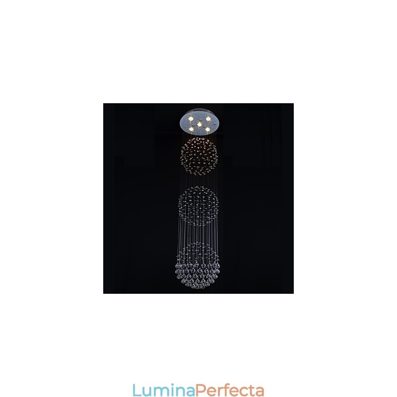 Montaj încastrat din metal cromat din cristal modern contemporan
