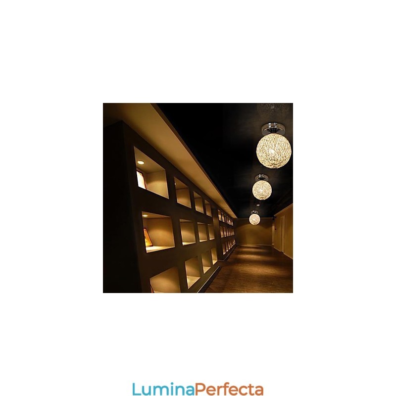 Glob de lanternă modern contemporan, metal cromat, montaj încastrat