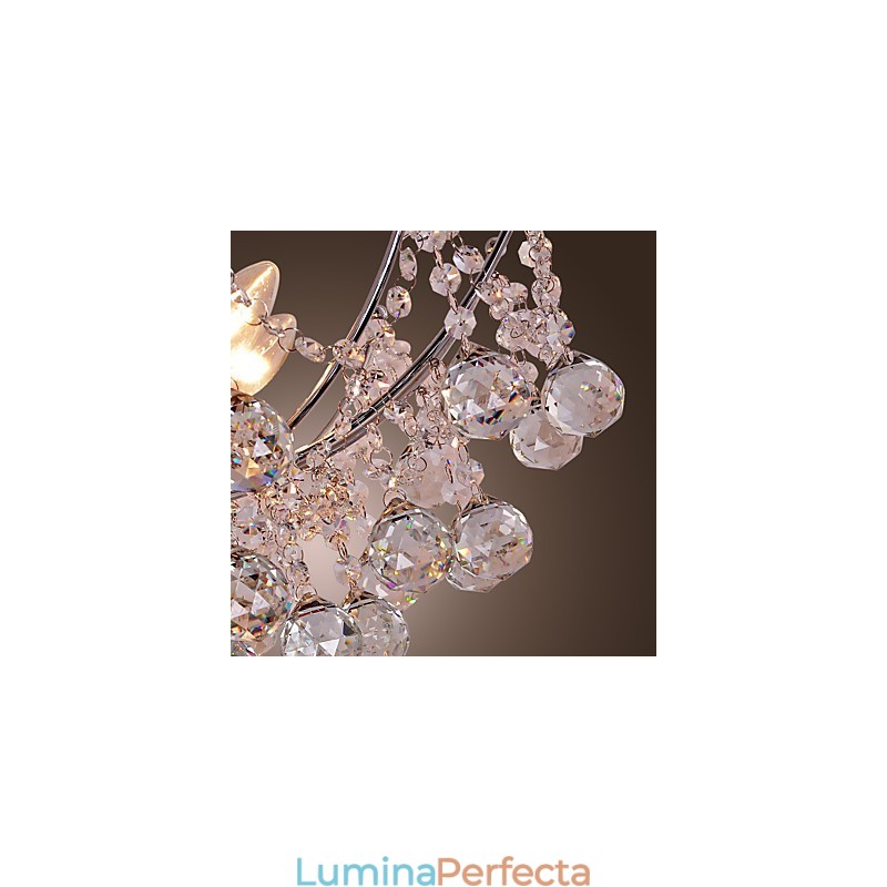 Candelabru de cristal luxuriant cu 6 lumini candelabru suspendat