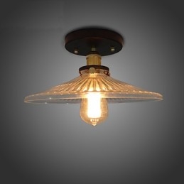 Plafoniera de masă retro industrială americană rurală 110V spirală Sticlă transparentă iluminat pentru decorarea casei