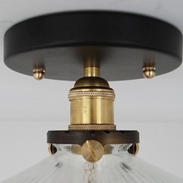 Plafoniera de masă retro industrială americană rurală 110V spirală Sticlă transparentă iluminat pentru decorarea casei