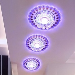 Plafoniera din cristal Spot SMD 3W Lampă creativă Tubă Lumină colorată în dom