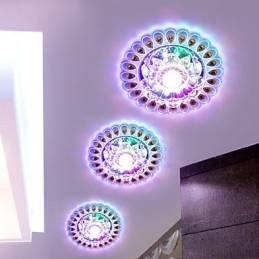Plafoniera din cristal Spot SMD 3W Lampă creativă Tubă Lumină colorată în dom