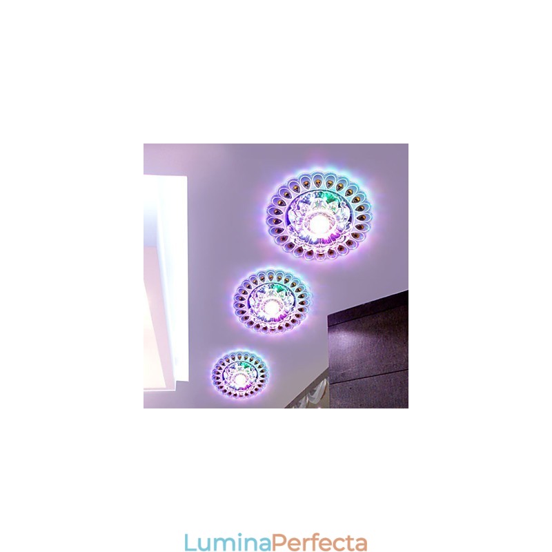 Plafoniera din cristal Spot SMD 3W Lampă creativă Tubă Lumină colorată în dom