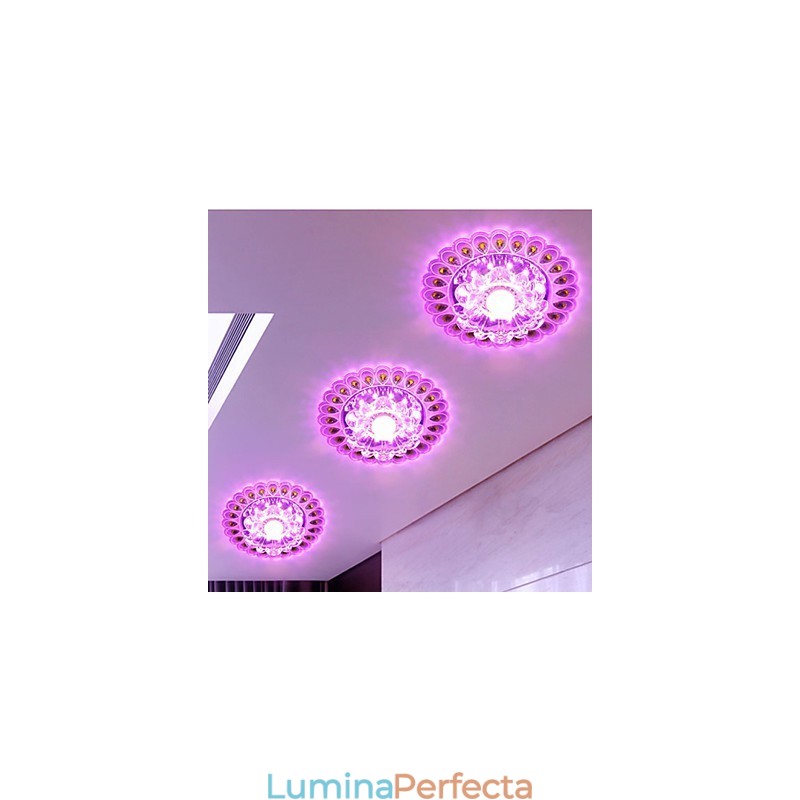 Plafoniera din cristal Spot SMD 3W Lampă creativă Tubă Lumină colorată în dom