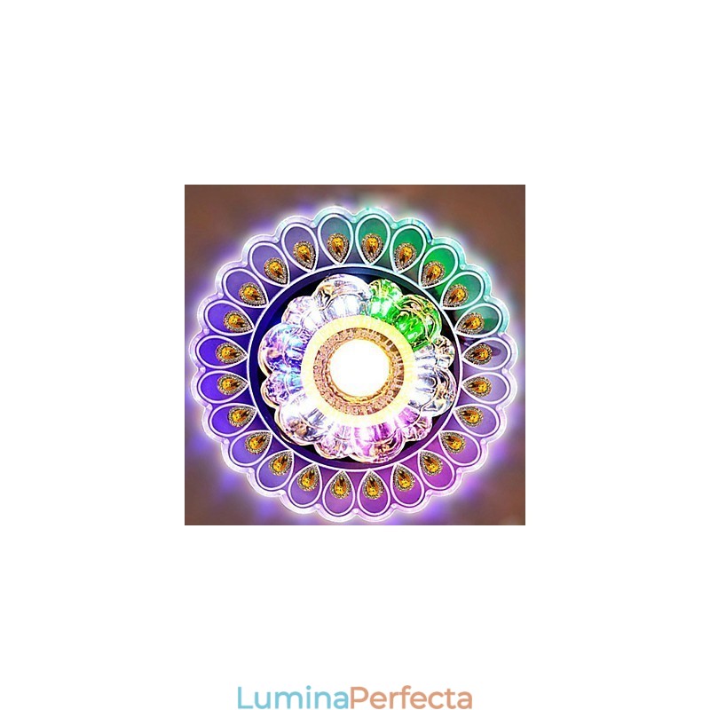 Plafoniera din cristal Spot SMD 3W Lampă creativă Tubă Lumină colorată în dom
