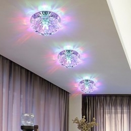 Plafoniera din cristal Spot SMD 3W Lampă creativă Tubă Lumină colorată în dom