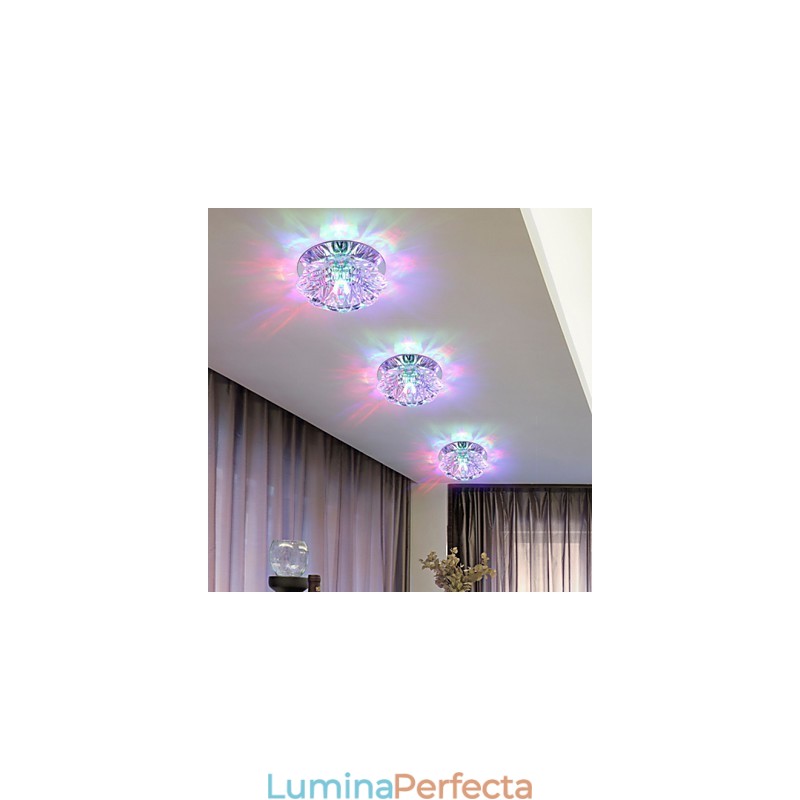 Plafoniera din cristal Spot SMD 3W Lampă creativă Tubă Lumină colorată în dom