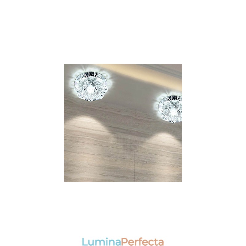 Plafoniera din cristal Spot SMD 3W Lampă creativă Tubă Lumină colorată în dom