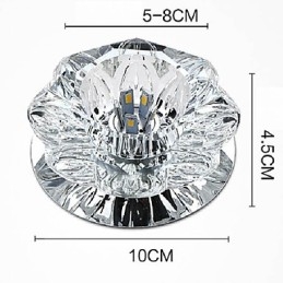 Plafoniera din cristal Spot SMD 3W Lampă creativă Tubă Lumină colorată în dom