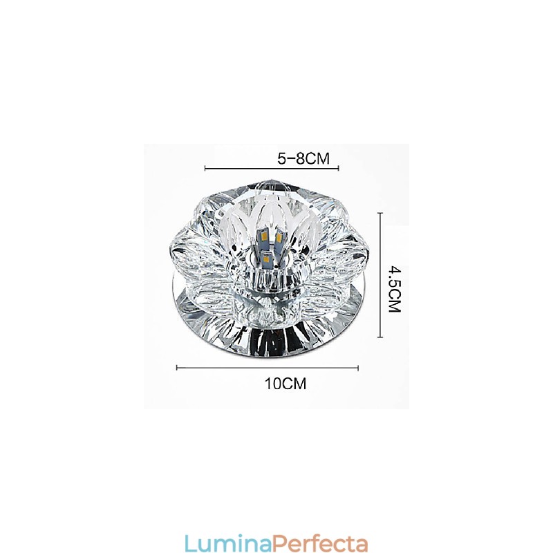 Plafoniera din cristal Spot SMD 3W Lampă creativă Tubă Lumină colorată în dom