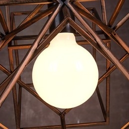 Pandantiv 1 Lumină Vintage Minimalist Fier Pictură Candelabru