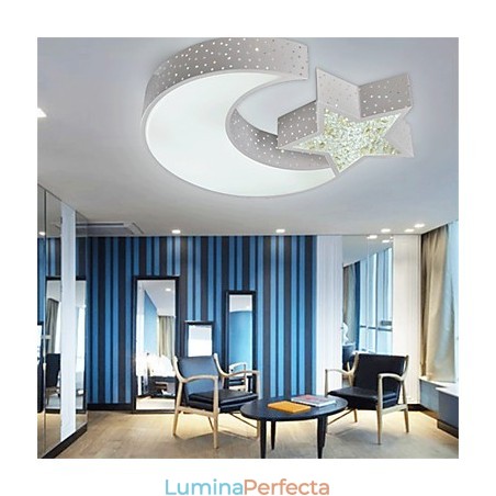 Montaj încastrat, metal modern, cu model de stea și lună Montaj încastrat, metal modern, cu model de stea și lună