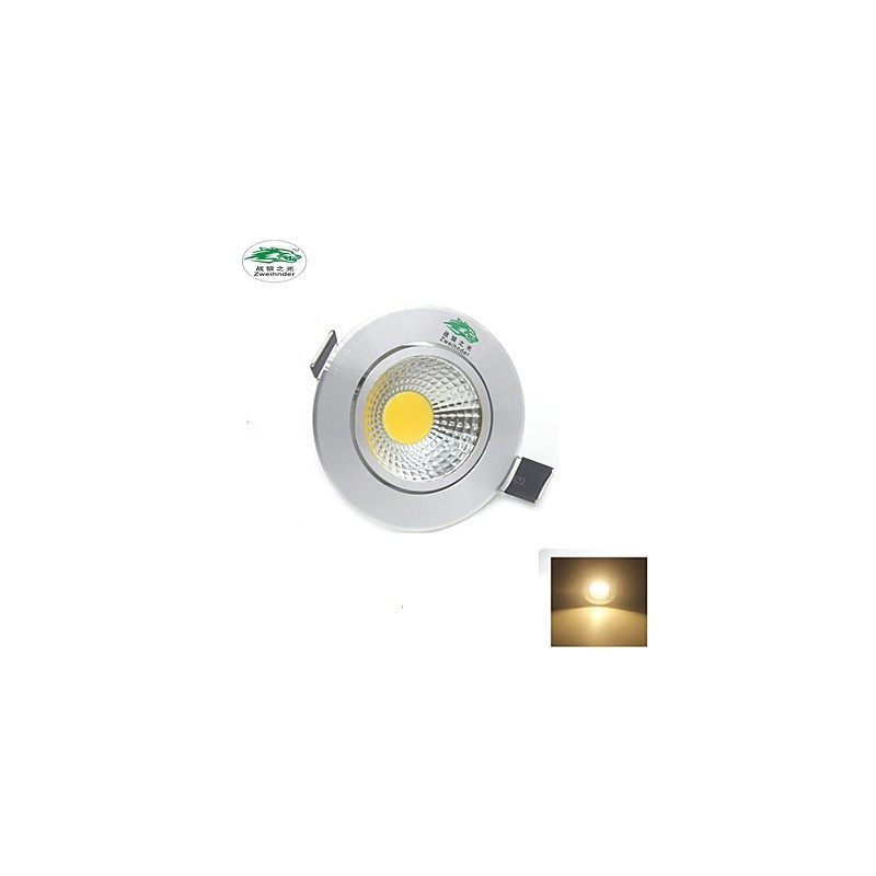 4 bucăți Zweihnder 3W 300Lm COB Plafoniera Downlight Lumină albă caldă