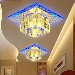 Plafoniera Mini Crystal Spot SMD 3W Lampă Creativă Tubă Lumină Colorată Cupolă pătrată
