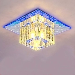 Plafoniera Mini Crystal Spot SMD 3W Lampă Creativă Tubă Lumină Colorată Cupolă pătrată