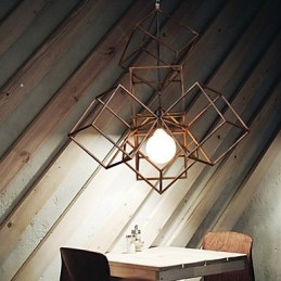 Pandantiv 1 Lumină Vintage Minimalist Fier Pictură Candelabru