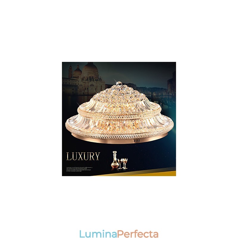 Modern Luxury 9Modern Crystal Plafoniera Absorb Dom Light Diametru 80CM