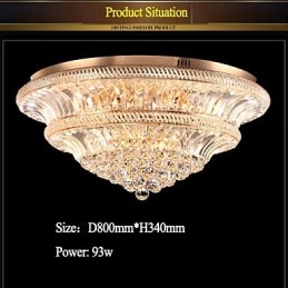 Modern Luxury 9Modern Crystal Plafoniera Absorb Dom Light Diametru 80CM
