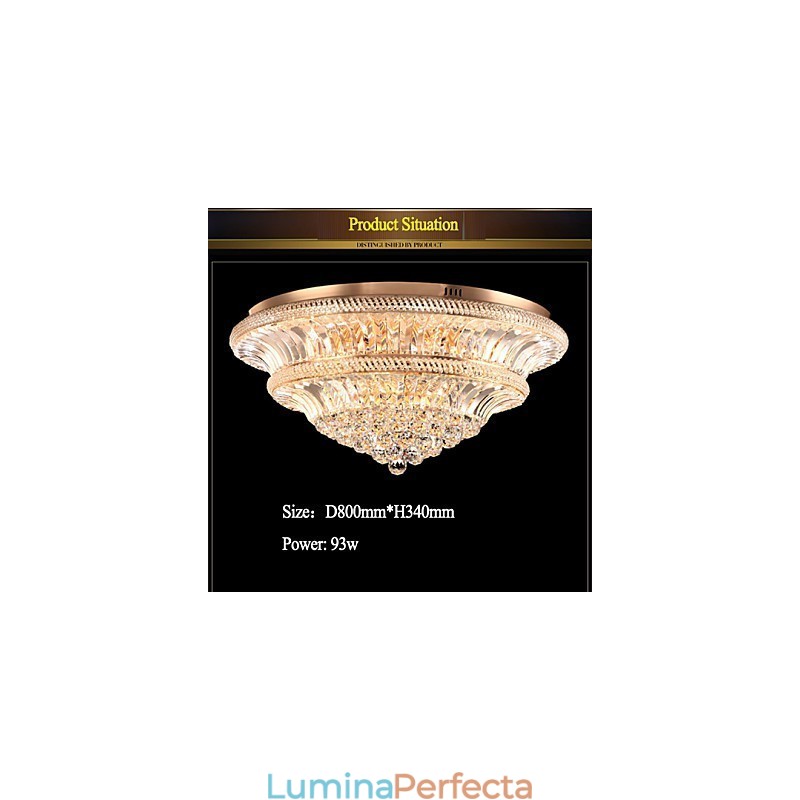 Modern Luxury 9Modern Crystal Plafoniera Absorb Dom Light Diametru 80CM