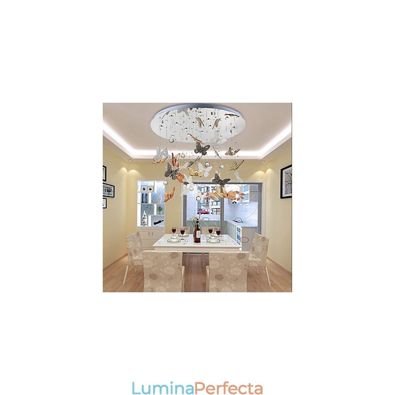 Lampă de cristal Lampă circulară de cristal Fluture